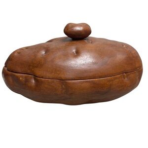 VTG 1979 Atlantic Molds Mid Sized 10” Ceramic Baked Potato Serving Dish & Lid